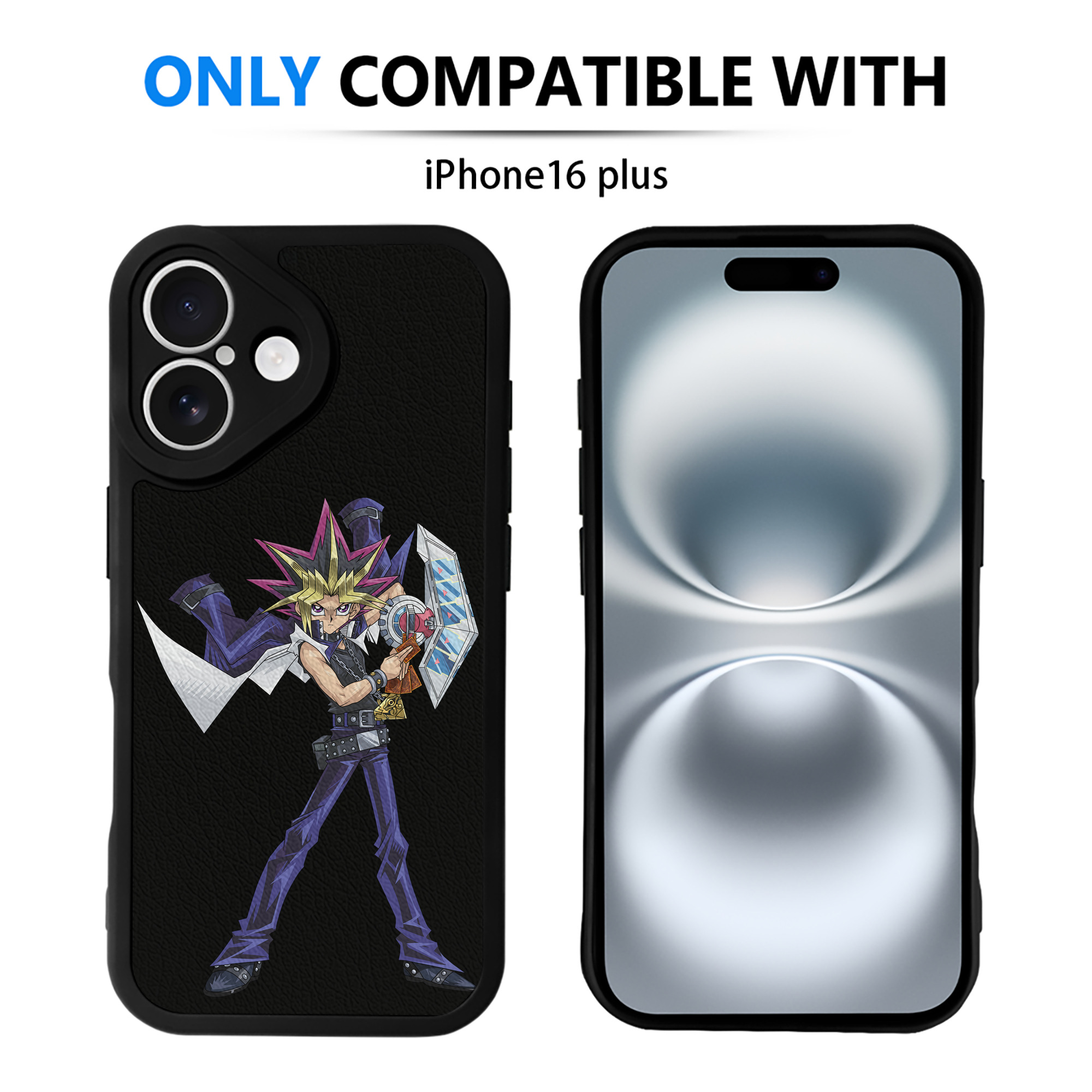遊☆戯☆王 Yu-Gi-Oh! 【iPhone 16シリーズ対応】シリコンスマホケース（レザー調） 材質：シリコン